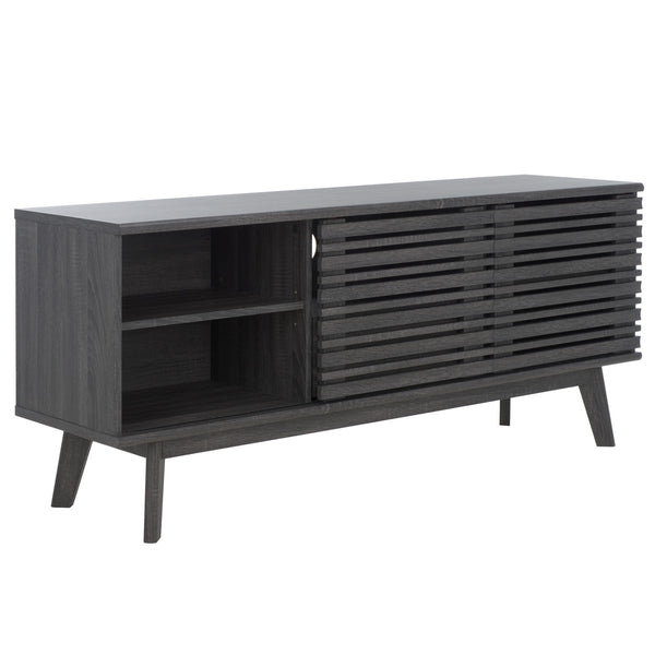 Safavieh Esma Low Sideboard/Media Stand Distressed Black 54.9" x 15.2" x 23.6"