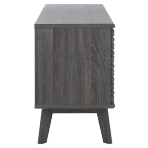 Safavieh Esma Contemporary Low Sideboard - Versatile Media Stand With Sleek Design And Ample Storage Space Distressed Black MED9638E