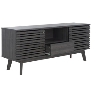 Safavieh Esma Low Sideboard/Media Stand Distressed Black 54.9" x 15.2" x 23.6"