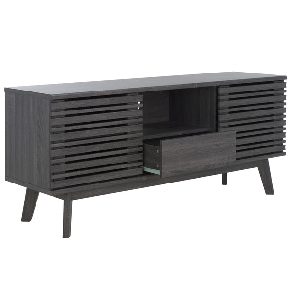 Safavieh Esma Low Sideboard/Media Stand Distressed Black 54.9" x 15.2" x 23.6"