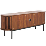 Safavieh Enid 4 Door Media Stand Walnut 59.9" x 15.4" x 23.1"