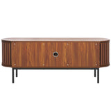 Safavieh Enid 4 Door Media Stand Walnut 59.9" x 15.4" x 23.1"