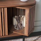 Safavieh Enid 4 Door Media Stand Walnut 59.9" x 15.4" x 23.1"