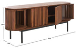 Safavieh Enid 4 Door Media Stand Walnut 59.9" x 15.4" x 23.1"