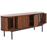 Safavieh Enid 4 Door Media Stand Walnut 59.9" x 15.4" x 23.1"