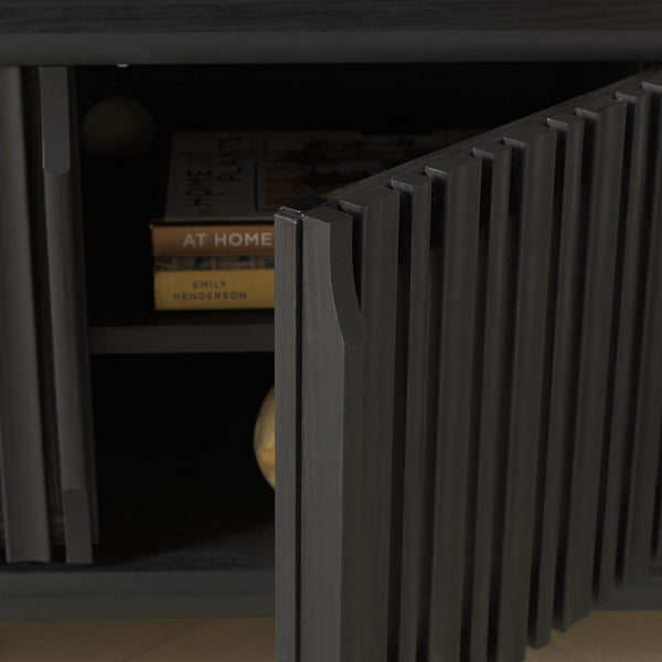 Safavieh Enid 4 Door Media Stand Black 59.9" x 15.4" x 23.1"