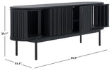 Safavieh Enid 4 Door Media Stand Black 59.9" x 15.4" x 23.1"