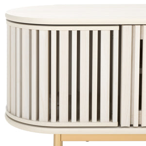 Safavieh Enid 4 Door Media Stand White 59.9" x 15.4" x 23.1"