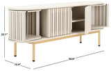 Safavieh Enid 4 Door Media Stand White 59.9" x 15.4" x 23.1"