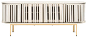 Safavieh Enid 4 Door Media Stand White 59.9" x 15.4" x 23.1"