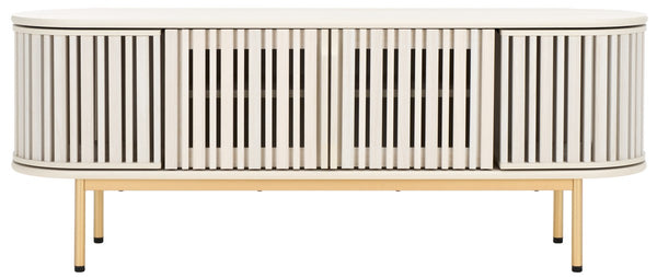 Safavieh Enid 4 Door Media Stand White 59.9" x 15.4" x 23.1"