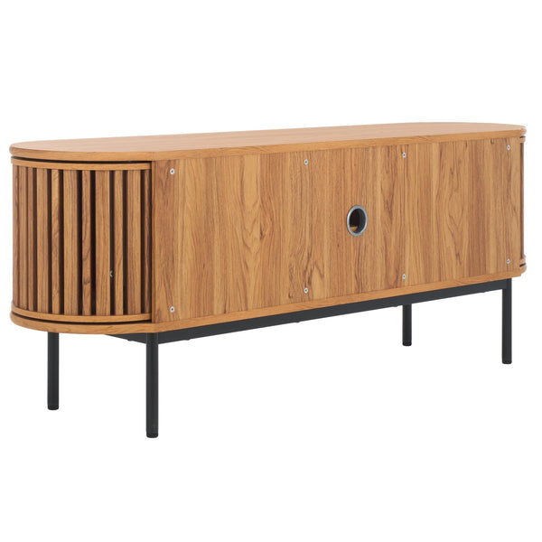 Safavieh Enid 4 Door Media Stand Oak 59.9" x 15.4" x 23.1"