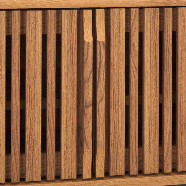 Safavieh Enid 4 Door Media Stand Oak 59.9" x 15.4" x 23.1"