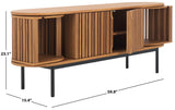 Safavieh Enid 4 Door Media Stand Oak 59.9" x 15.4" x 23.1"