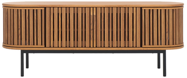 Safavieh Enid 4 Door Media Stand Oak 59.9" x 15.4" x 23.1"