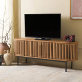 Safavieh Enid 4 Door Media Stand Oak 59.9" x 15.4" x 23.1"