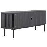 Safavieh Enid 4 Door Media Stand Distressed Black 59.9" x 15.4" x 23.1"