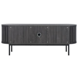 Safavieh Enid 4 Door Media Stand Distressed Black 59.9" x 15.4" x 23.1"