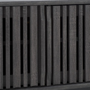 Safavieh Enid 4 Door Media Stand Distressed Black 59.9" x 15.4" x 23.1"