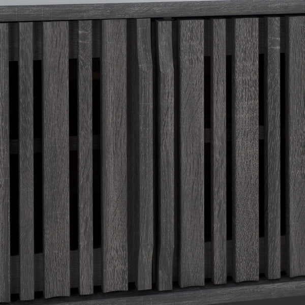 Safavieh Enid 4 Door Media Stand Distressed Black 59.9" x 15.4" x 23.1"