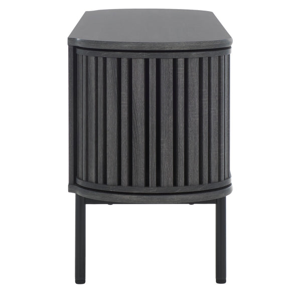 Safavieh Enid 4 Door Media Stand Distressed Black 59.9" x 15.4" x 23.1"