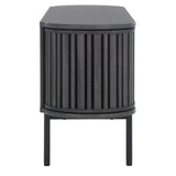 Safavieh Enid 4 Door Media Stand Distressed Black 59.9" x 15.4" x 23.1"