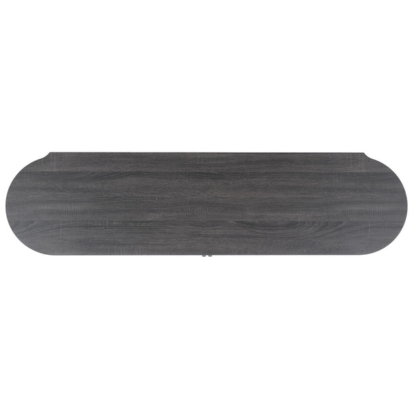 Safavieh Enid 4 Door Media Stand Distressed Black 59.9" x 15.4" x 23.1"