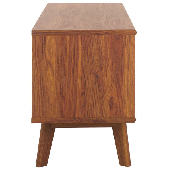 Safavieh Esma 3 Door Media Stand Walnut 58.7" x 15.2" x 21.1"