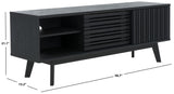 Safavieh Esma 3 Door Media Stand Black 58.7" x 15.2" x 21.1"