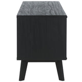 Safavieh Esma 3 Door Media Stand Black 58.7" x 15.2" x 21.1"