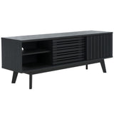 Safavieh Esma 3 Door Media Stand Black 58.7" x 15.2" x 21.1"