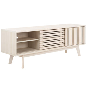 Safavieh Esma 3 Door Media Stand White 58.7" x 15.2" x 21.1"