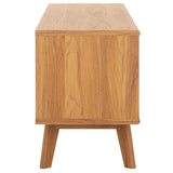 Safavieh Esma 3 Door Media Stand Oak 58.7" x 15.2" x 21.1"