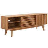 Safavieh Esma 3 Door Media Stand Oak 58.7" x 15.2" x 21.1"