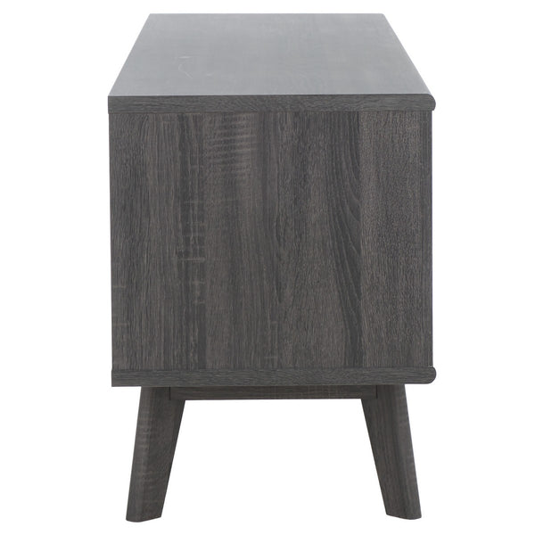 Safavieh Esma 3 Door Media Stand Distressed Black 58.7" x 15.2" x 21.1"