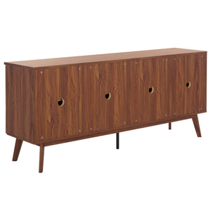 Safavieh Helena Large Media Stand - Elegant Walnut Finish With 4 Drawers & 4 Shelves For Stylish Storage Walnut Wood,Metal Med9641a-2bx