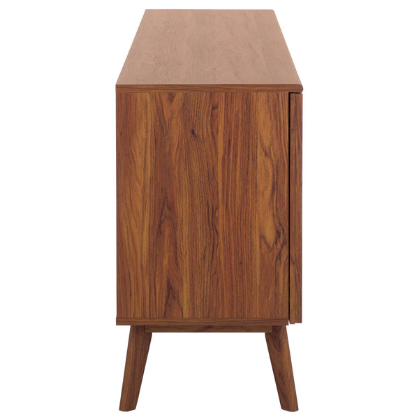 Safavieh Helena Large Media Stand - Elegant Walnut Finish With 4 Drawers & 4 Shelves For Stylish Storage Walnut Wood,Metal Med9641a-2bx