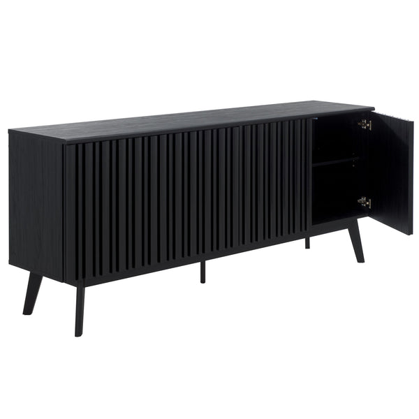 Safavieh Helena Large Media Stand - Elegant Walnut Finish With 4 Drawers & 4 Shelves For Stylish Storage Black Wood,Metal Med9641b-2bx