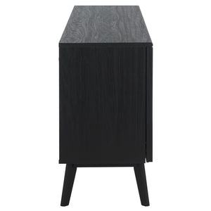 Safavieh Helena Large Media Stand - Elegant Walnut Finish With 4 Drawers & 4 Shelves For Stylish Storage Black Wood,Metal Med9641b-2bx