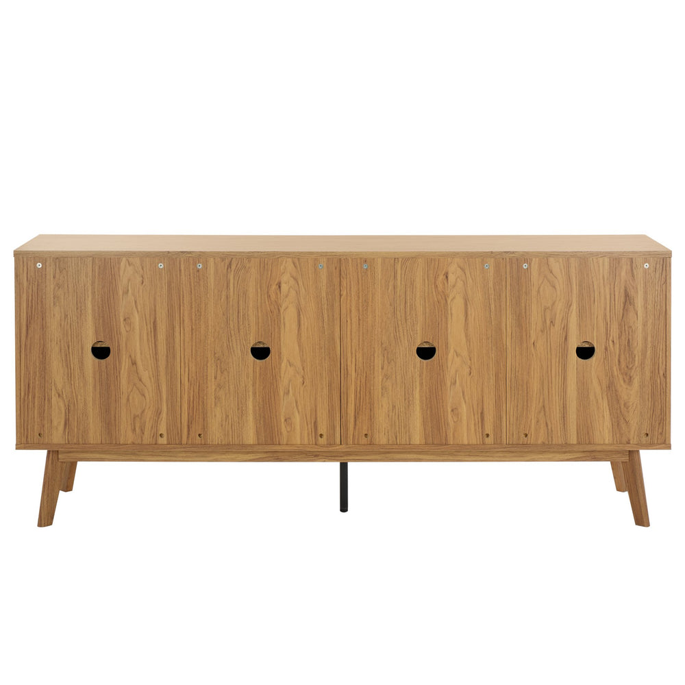 Safavieh Helena Large Media Stand - Elegant Walnut Finish With 4 Drawers & 4 Shelves For Stylish Storage Oak Wood,Metal Med9641c-2bx