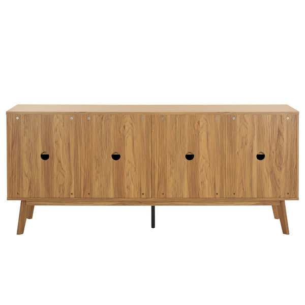 Safavieh Helena Large Media Stand - Elegant Walnut Finish With 4 Drawers & 4 Shelves For Stylish Storage Oak Wood,Metal Med9641c-2bx