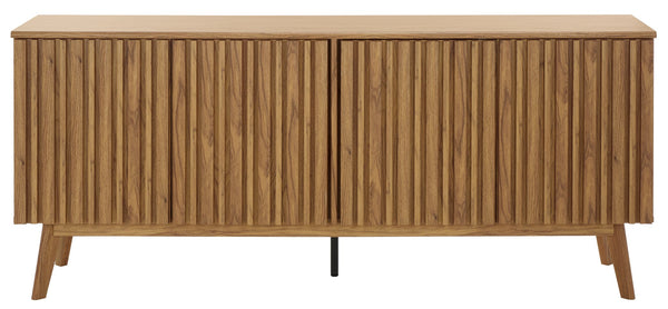 Safavieh Helena Large Media Stand - Elegant Walnut Finish With 4 Drawers & 4 Shelves For Stylish Storage Oak Wood,Metal Med9641c-2bx