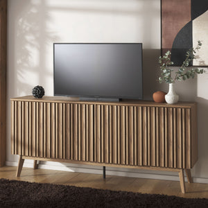 Safavieh Helena Large Media Stand - Elegant Walnut Finish With 4 Drawers & 4 Shelves For Stylish Storage Oak Wood,Metal Med9641c-2bx