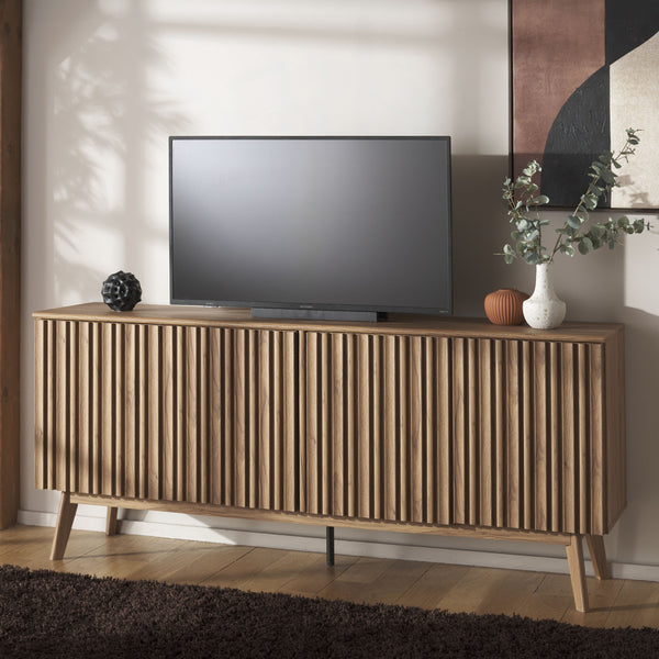 Safavieh Helena Large Media Stand - Elegant Walnut Finish With 4 Drawers & 4 Shelves For Stylish Storage Oak Wood,Metal Med9641c-2bx