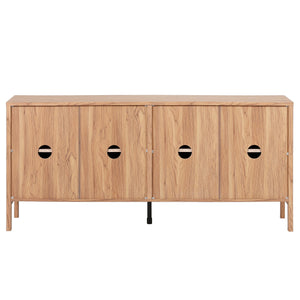 Safavieh Glapelle 4 Door 2 Shelf Sideboard/Media Stand - Elegantly Crafted Oak Storage For Modern Homes Oak Pb,Mdf Med9643a-2bx