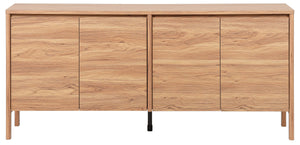 Safavieh Glapelle 4 Door 2 Shelf Sideboard/Media Stand - Elegantly Crafted Oak Storage For Modern Homes Oak Pb,Mdf Med9643a-2bx