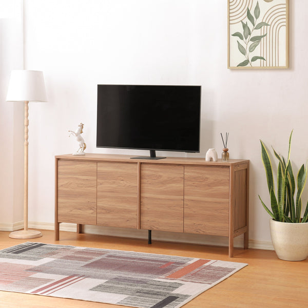 Safavieh Glapelle 4 Door 2 Shelf Sideboard/Media Stand - Elegantly Crafted Oak Storage For Modern Homes Oak Pb,Mdf Med9643a-2bx