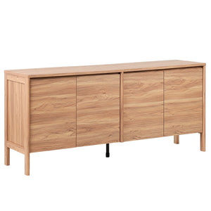 Safavieh Glapelle 4 Door 2 Shelf Sideboard/Media Stand - Elegantly Crafted Oak Storage For Modern Homes Oak Pb,Mdf Med9643a-2bx