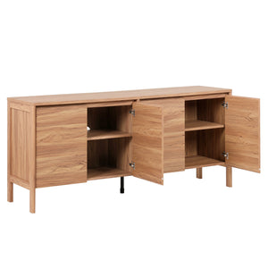 Safavieh Glapelle 4 Door 2 Shelf Sideboard/Media Stand - Elegantly Crafted Oak Storage For Modern Homes Oak Pb,Mdf Med9643a-2bx
