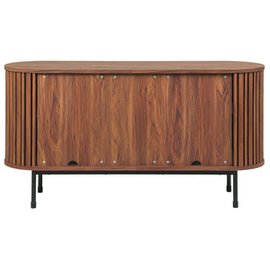 Safavieh Enid Large 2 Door Sideboard And Media Stand – Elegant Walnut Design With Sleek Black Accents Walnut ,Black Wood ,Metal Med9644a-2bx